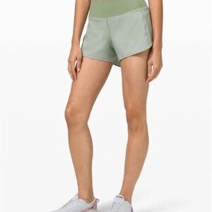 Lululemon Speed Up Short Long *4" Updated Fit Heather Lux Multi Willow Green 4